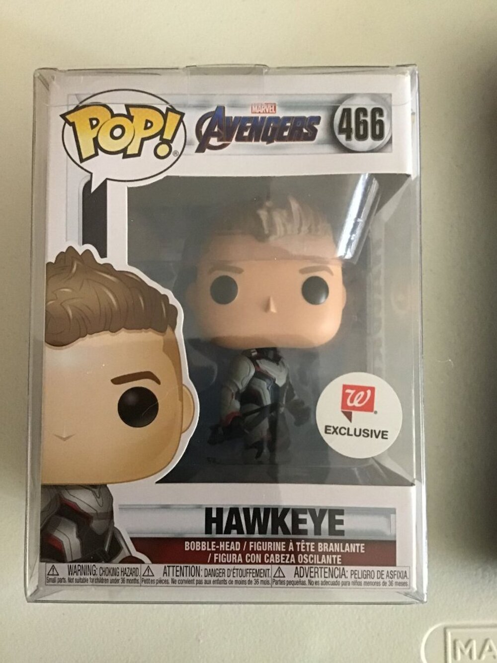 Funko Pop Marvel Hawkeye #466 Walgreens Exclusive Clint Barton Avengers Protecto